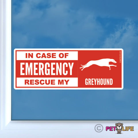 In Case of Emergency Rescue My Greyhoundrunning  Sticker
