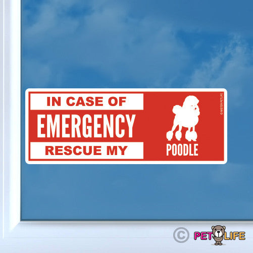 In Case of Emergency Rescue My Poodlev3 Sticker
