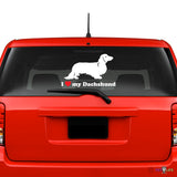 I Love My Dachshund Sticker
