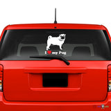 I Love My Pug Sticker