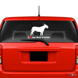 I Love My Bull Terrier Sticker