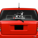 I Love My Basset Hound Sticker